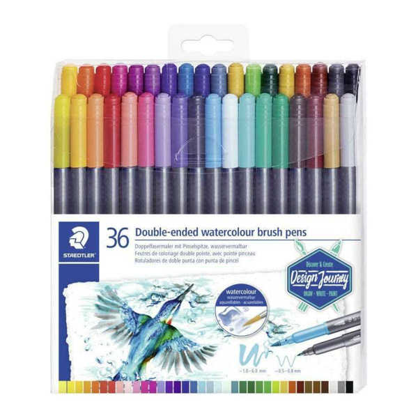 Picture of Staedtler Double Ended Watercolour Brush Pens 36pk