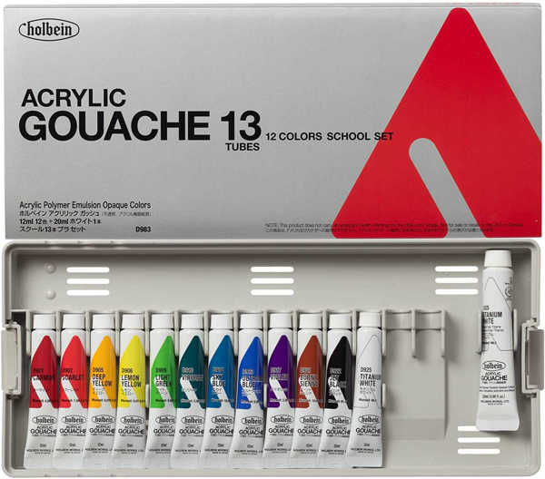 Picture of Holbein Acryla Gouache 13 School Set