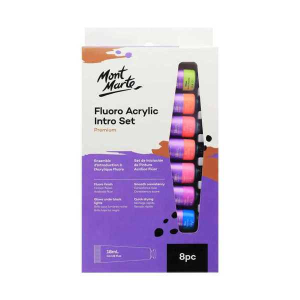 Picture of Mont Marte Fluro Acrylic Set 8x18ml