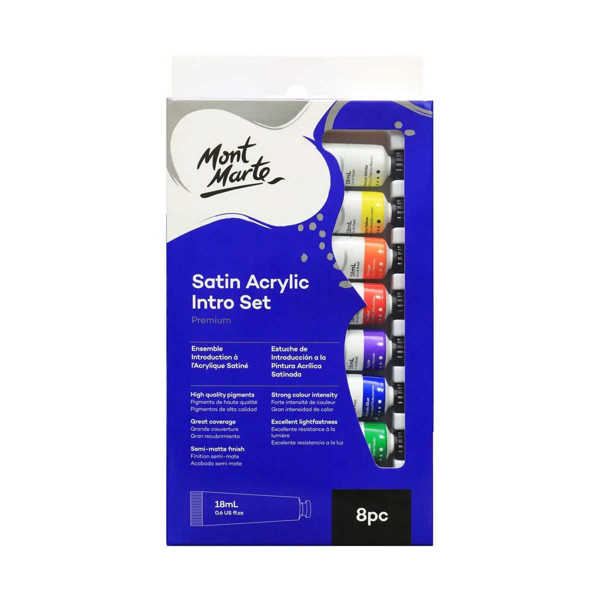 Picture of Mont Marte Satin Acrylic  Set 8 X 18ml