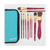 Picture of Mont Marte Mixed Bristle Brush Set Wallet 11pce - Watercolour