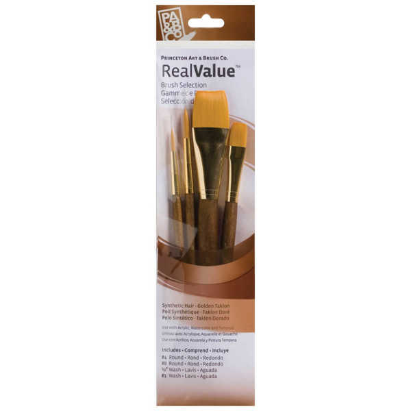 Picture of Princeton Real Value Brush Set Brown 4pk