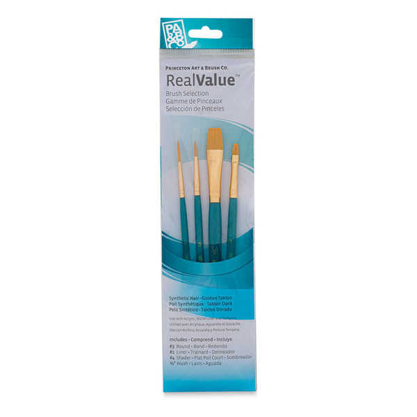 Picture of Princeton Real Value  Brush Set Cyan 4Pk