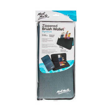 Show details for Mont Marte Zippered Brush wallet Picture of Mont Marte Zippered Brush wallet