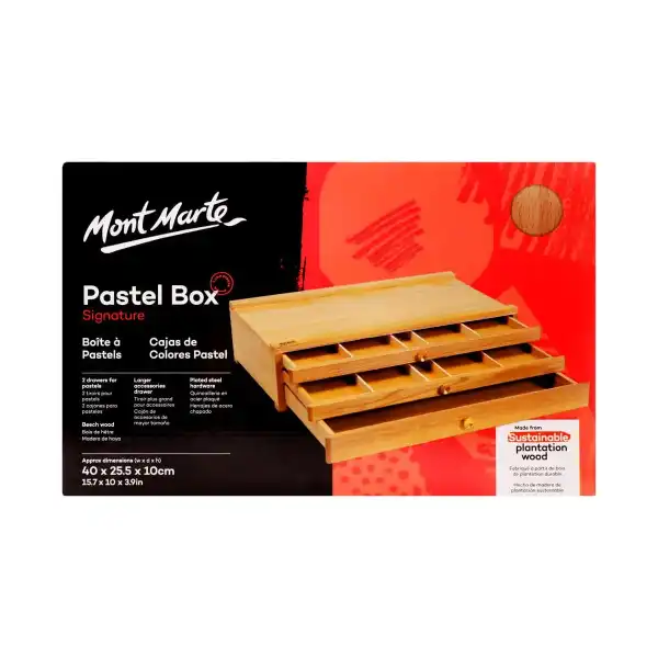 Picture of Mont Marte Pastel Box 3 Drawer Wood