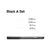 Picture of Copic Multiliner Pen Set Black A