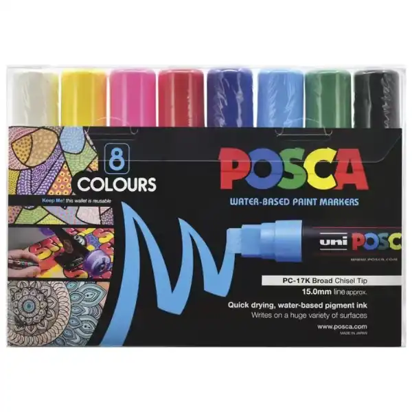 Picture of Uni Posca Pen PC-17K Set 8 Assorted