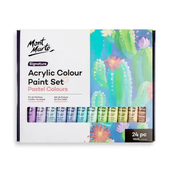 Picture of Mont Marte Acrylic Colour Pastel Paint Set 24pk