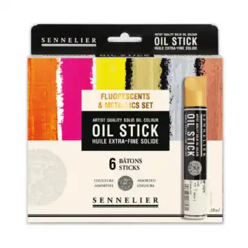 Show details for Sennelier Artist Oil Stick Set - Fluro & Metallic Picture of Sennelier Artist Oil Stick Set - Fluro & Metallic