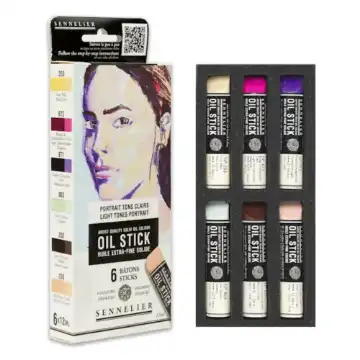 Show details for Sennelier Artist Oil Stick Mini Set - Light Portrait  Picture of Sennelier Artist Oil Stick Mini Set - Light Portrait