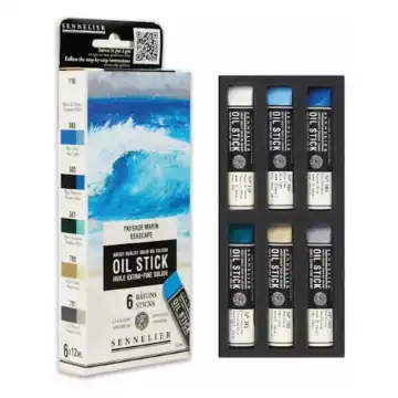 Show details for Sennelier Artist Oil Stick Mini Set - Seascape  Picture of Sennelier Artist Oil Stick Mini Set - Seascape