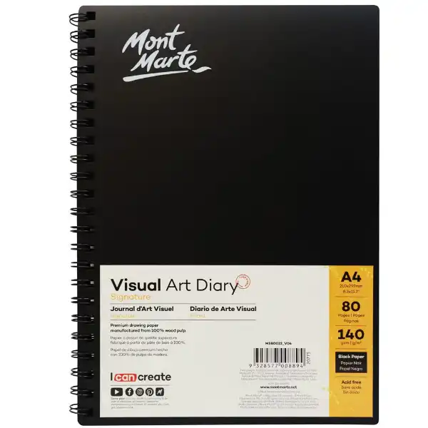 Picture of Mont Marte Visual Art Diary Black A4