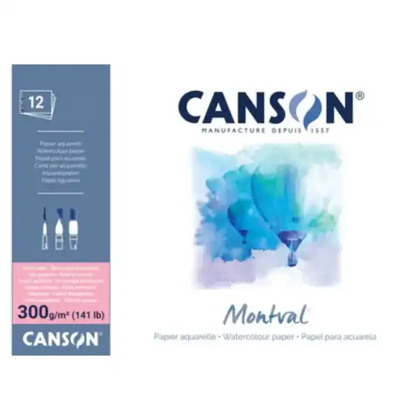 Picture of Canson Montval Watercolour Pad Hot Pressed 300gsm 