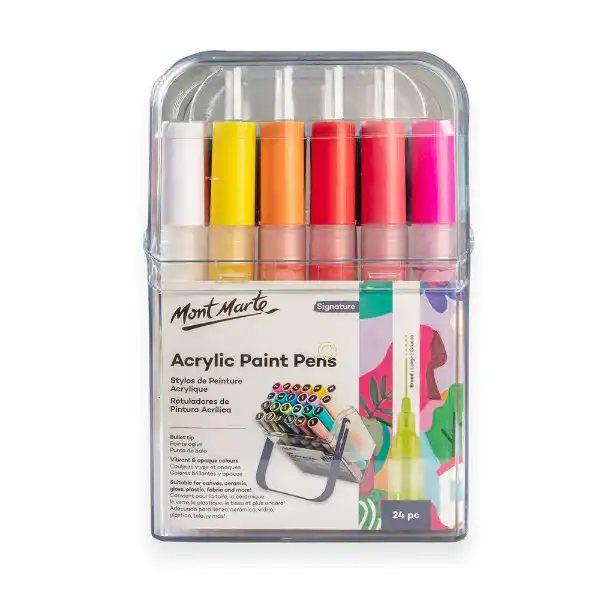 Picture of Mont Marte Acrylic Paint Pens Broad Tip 24pk in case