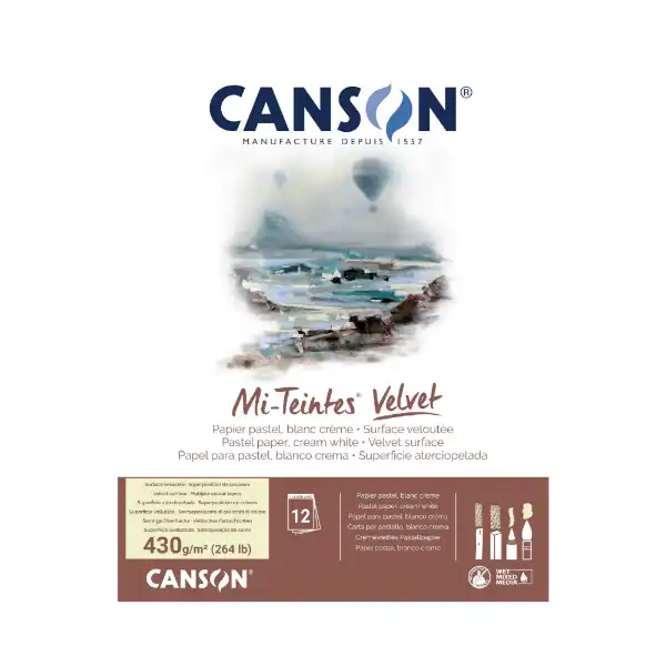 Picture of Canson Mi-Teintes Velvet Pad - Cream White