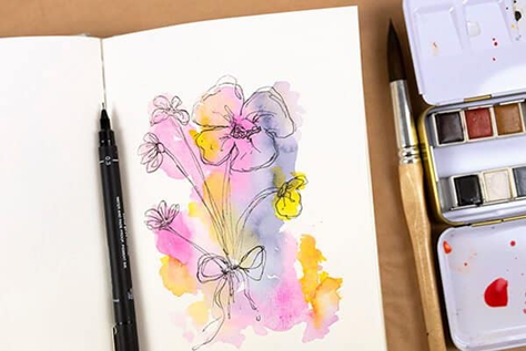 10 unique art journal ideas - watercolour painting