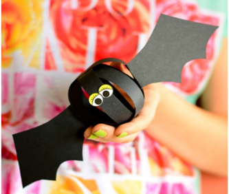 Halloween Crafts - Paper Ball Bat